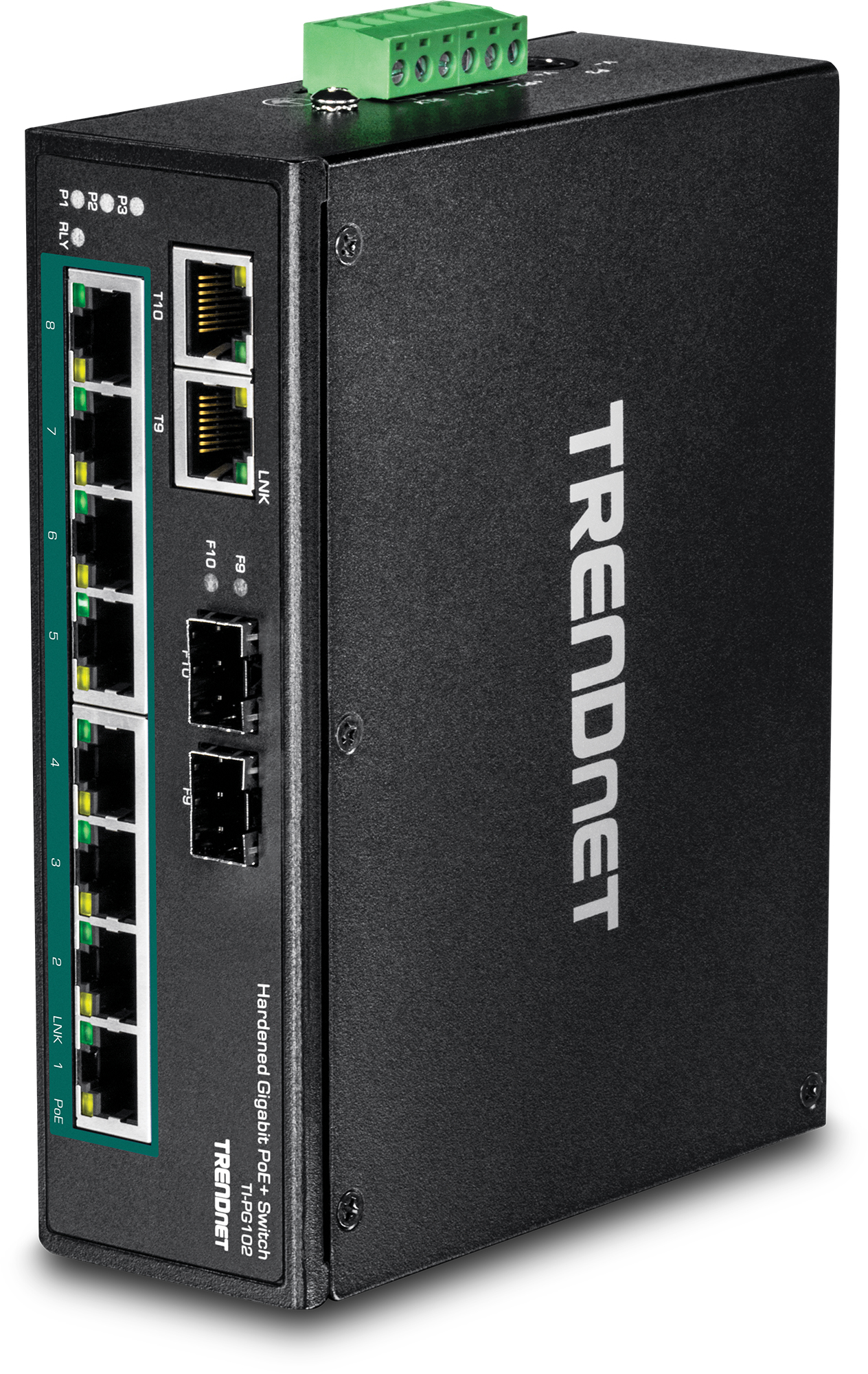 TI-PG102 switch No administrado Gigabit Ethernet (10/100/1000) Energía sobre Ethernet (PoE) Negro