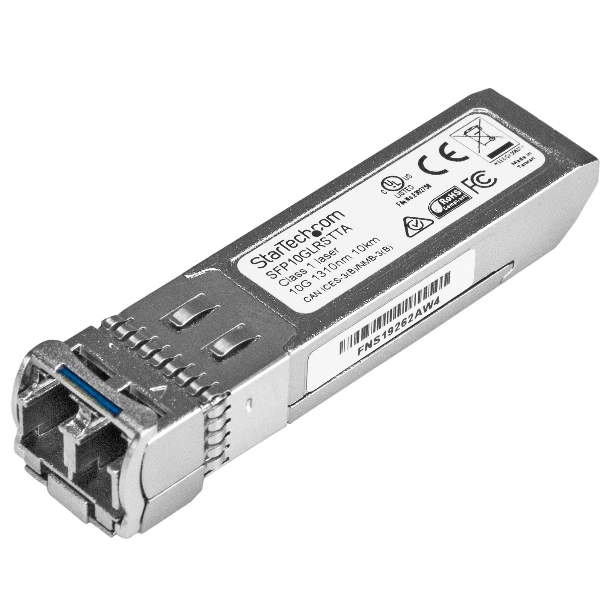 SFP+ Compatible con Cisco SFP-10G-LR-S de 10Gb - Transceptor SFP+ de Fibra Óptica Monomodo de 10Gb - 10GBASE-LR - TAA - LC de 10km - 1310nm - DDM Cisco Firepower, ASR9000, C9300