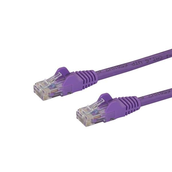 Cable de Red de 0,5m Púrpura Cat6 UTP Ethernet Gigabit RJ45 sin Enganches