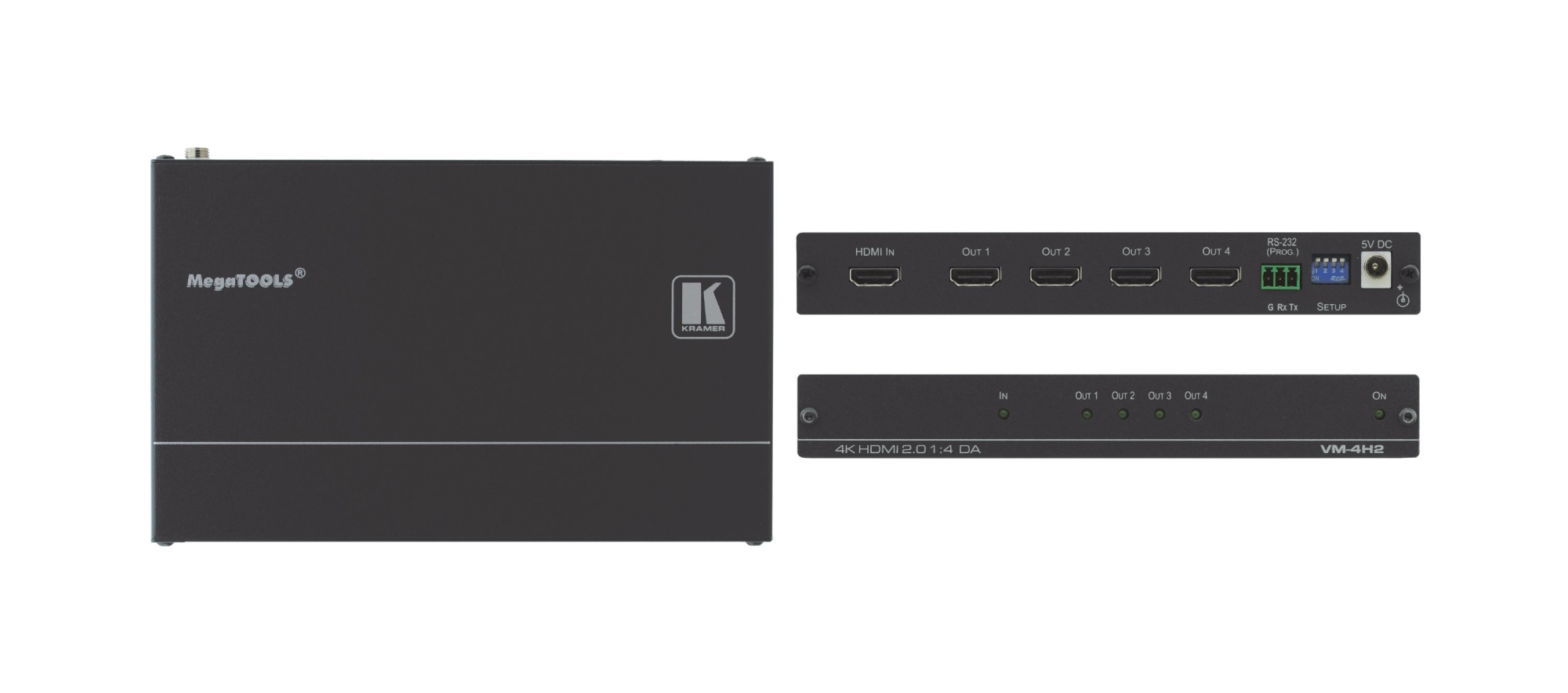 VM-4H2 amplificador de línea de video Negro