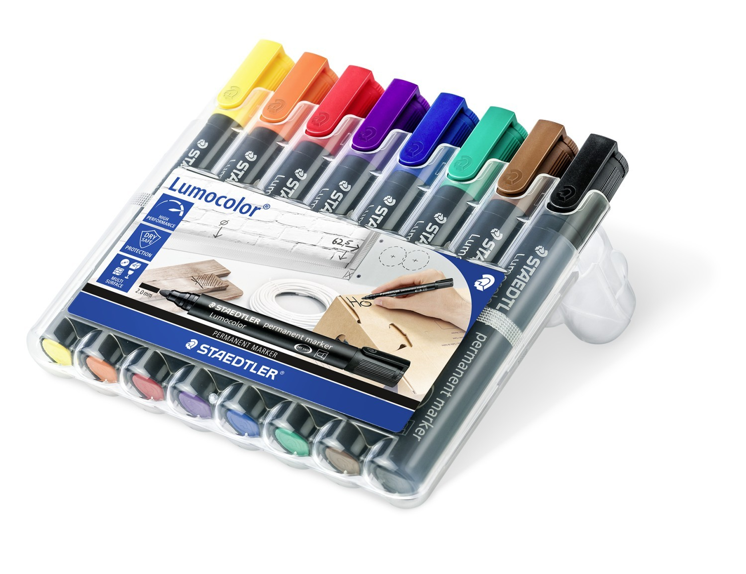 352 WP8 marcador permanente Negro, Azul, Marrón, Verde, Naranja, Rojo, Violeta, Amarillo 8 pieza(s)