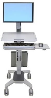 WorkFit C-Mod, Single Display Sit-Stand Workstation 68,6 cm (27") Piso Gris