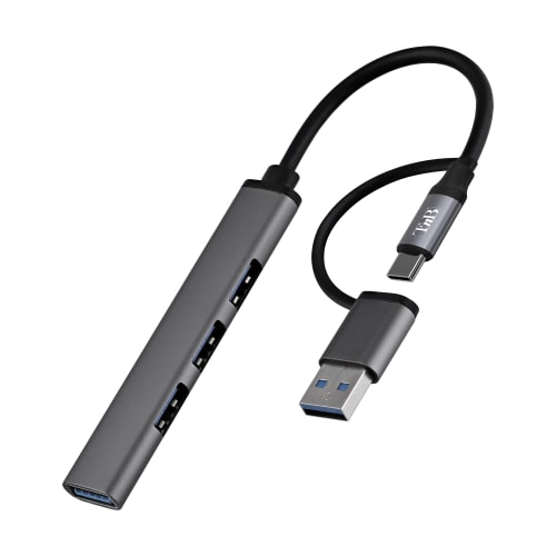HUBSLIM4 hub de interfaz USB 2.0 5000 Mbit/s Gris