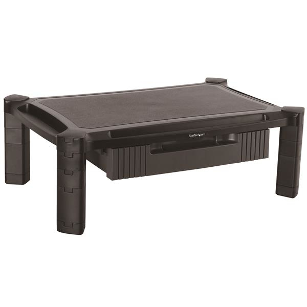Base con Cajón para Monitor - de Altura Ajustable con Columnas Apilables - con Soporte para Pantallas hasta 32" (10Kg)