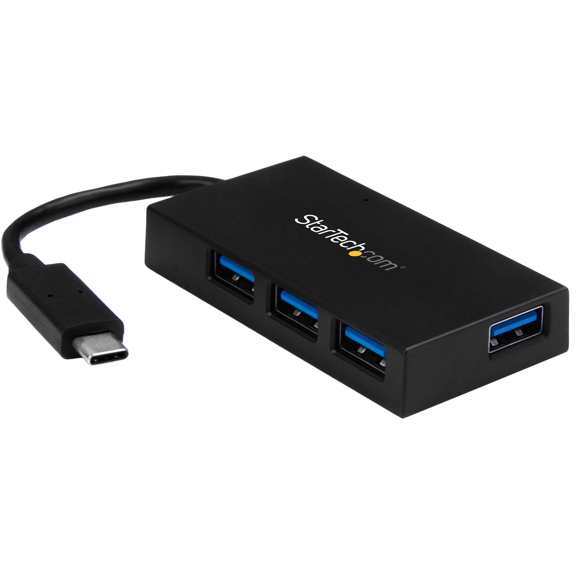 Hub USB C de 4 Puertos - Ladrón USB Tipo-C con 4 Puertos USB-A (USB 3.0 SuperSpeed 5Gbps) Bus USB o Autoalimentación - Hub de Carga Portátil USB-C a USB-A BC 1.2