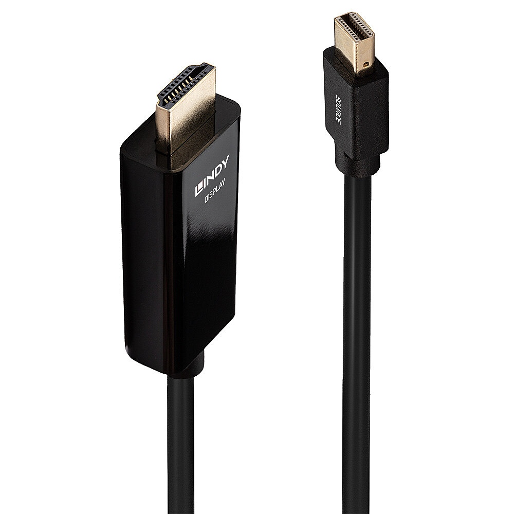 36928 adaptador de cable de vídeo 3 m Mini DisplayPort HDMI tipo A (Estándar) Negro