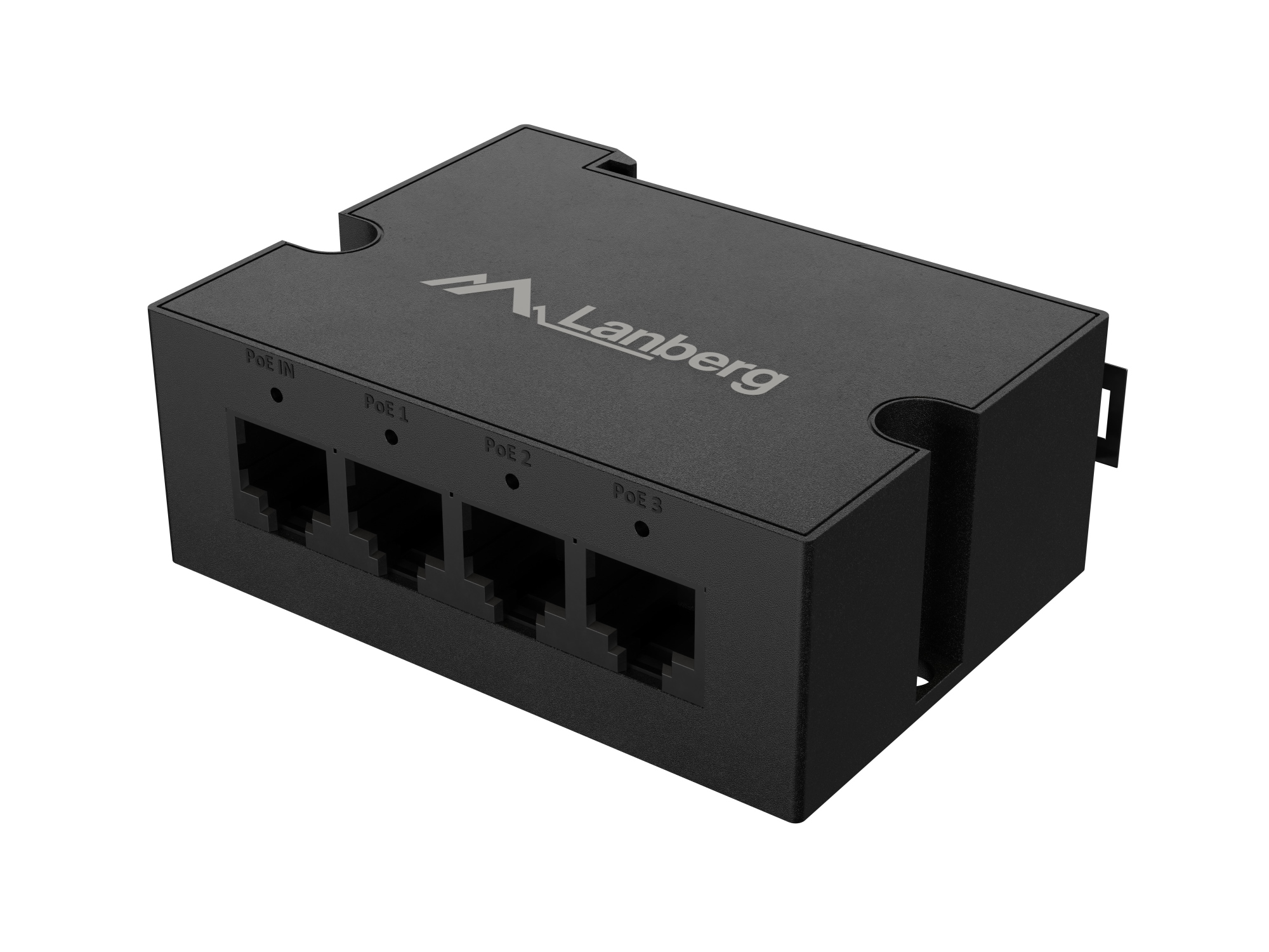 DIN-FE4-AT-30W adaptador e inyector de PoE Ethernet rápido