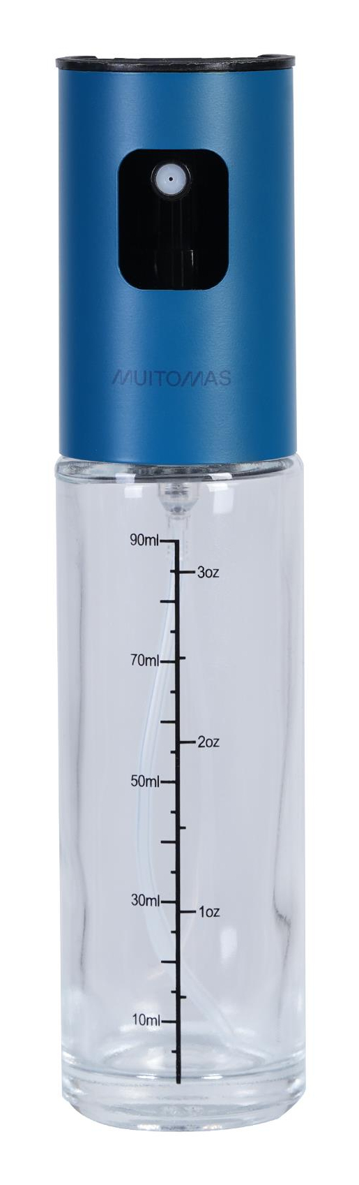 OILSPRAY100MLBL dispensador de aceite/vinagre 0,1 L Botella Vidrio, Plástico Transparente, Azul