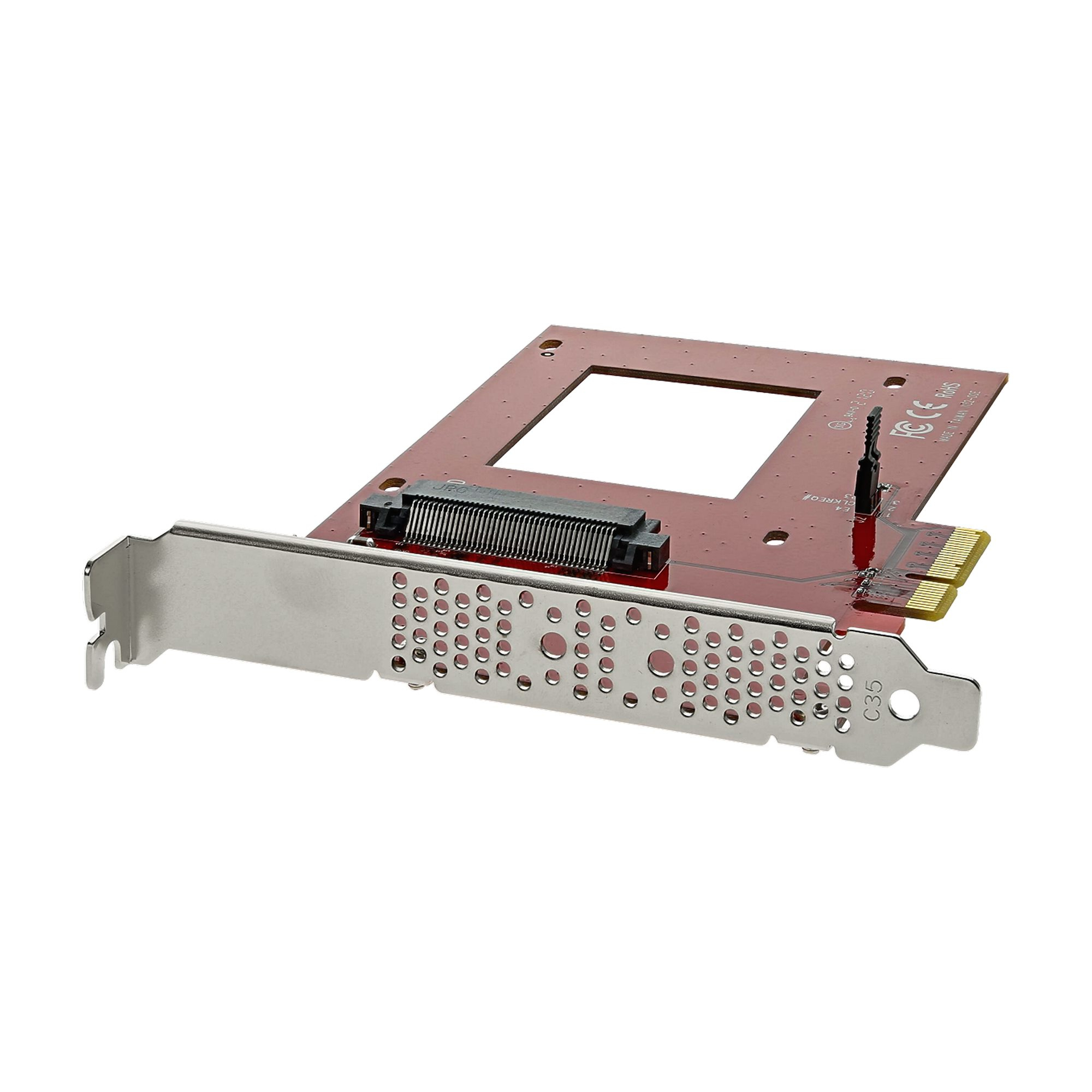 Adaptador U.2 a PCIe para SSD NVMe U.2 de 2.5" - SFF-8639 - PCI Express x4 - TAA