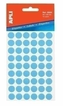 Circular labels 5 sheets 13 x 13mm Blue etiqueta autoadhesiva Azul 175 pieza(s)