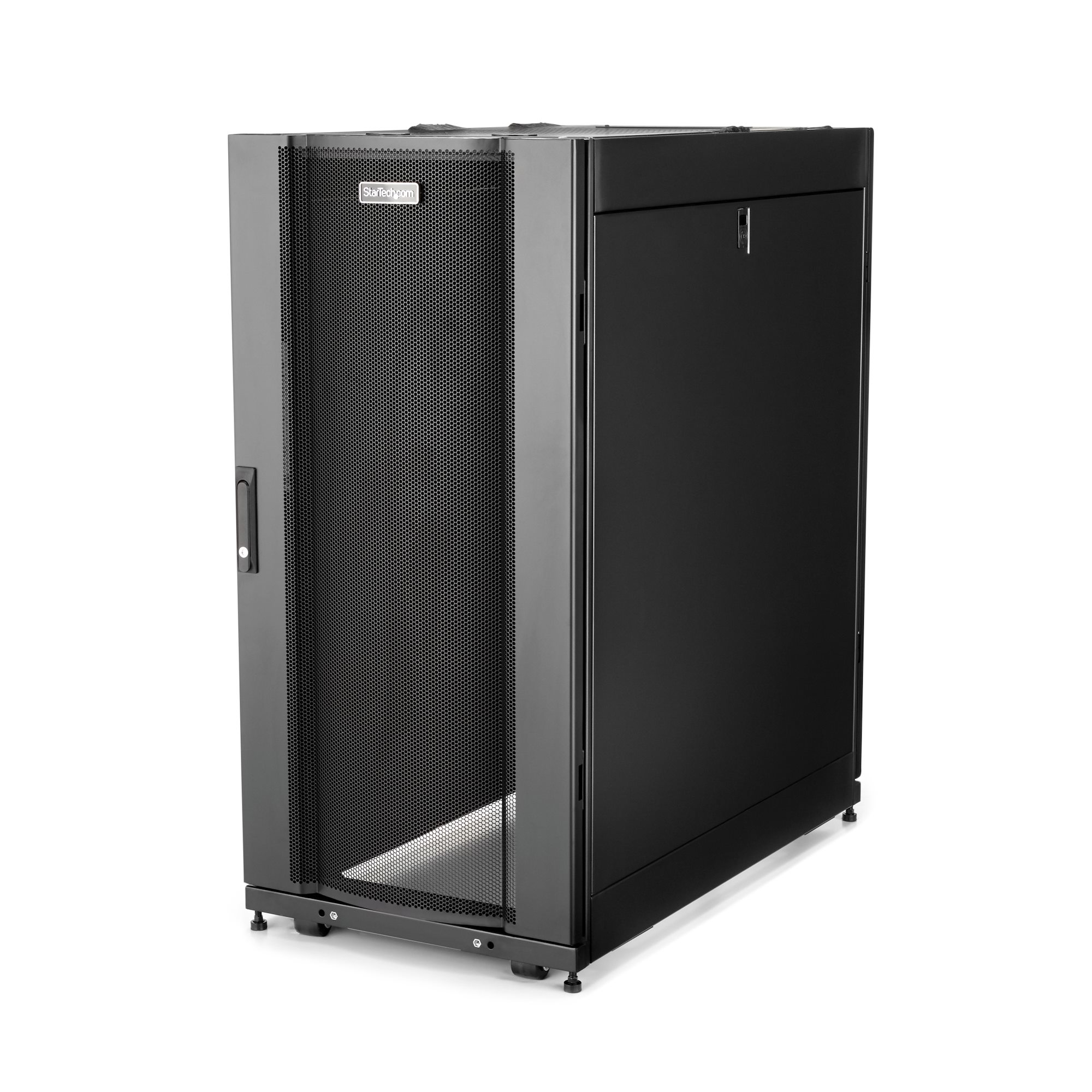 Armario Rack para Servidores 25U 19" 4 Columnas - Rack de Servidores con Cerradura y Seguro - Rack con Ruedas y Carriles de Montaje Ajustables para Equipo de Red