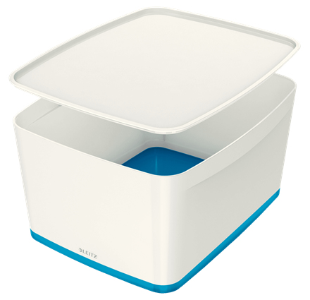 MyBox Bandeja de almacenamiento Rectangular Plástico Azul, Blanco