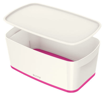 MyBox Bandeja de almacenamiento Rectangular Plástico Rosa, Blanco