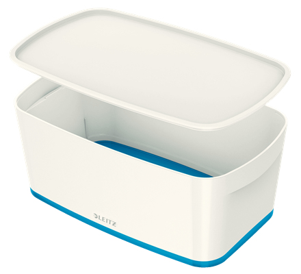 MyBox Bandeja de almacenamiento Rectangular Plástico Azul, Blanco
