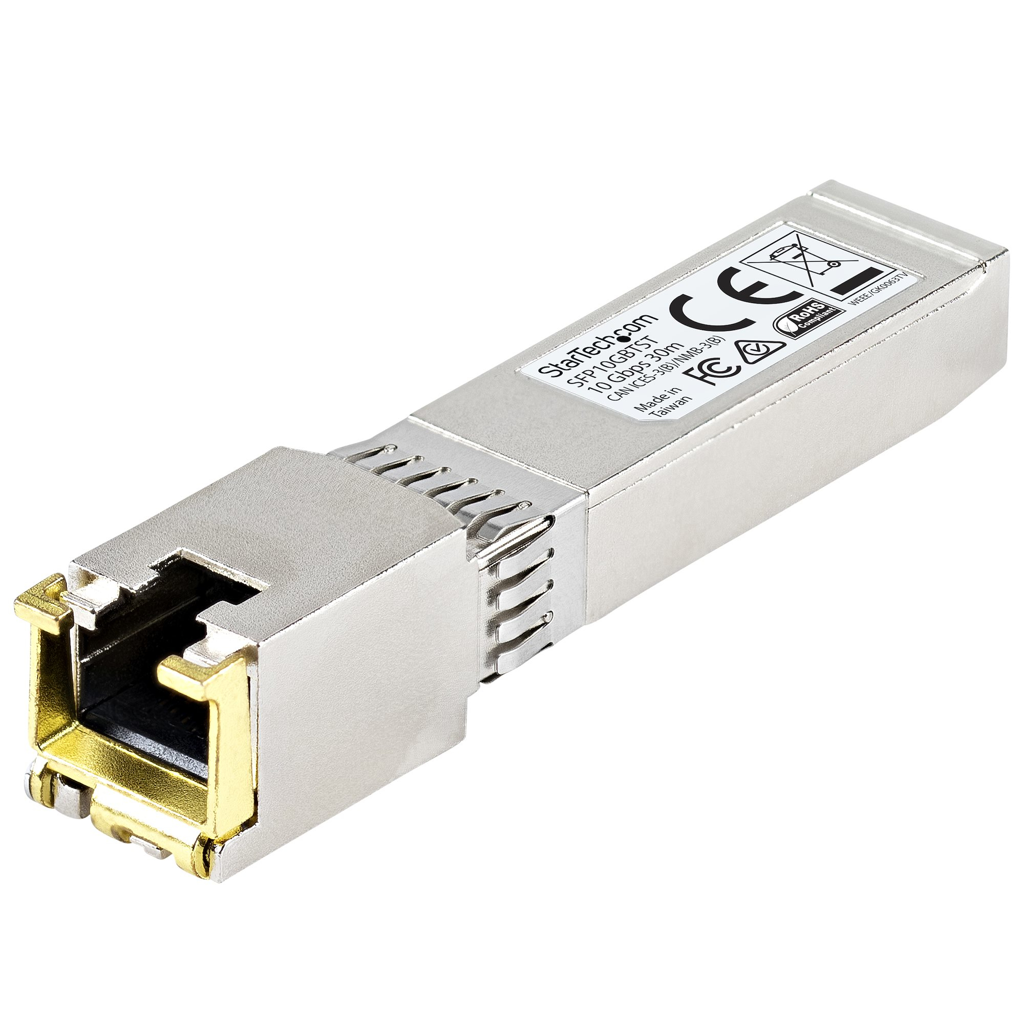 Módulo Transceptor SFP+ Compatible con MSA sin Codificar - 10GBASE-T - SFP a RJ45 Cat6 / Cat5e - SFP+ Ethernet Gigabit de 10Gb - RJ45 - 30m