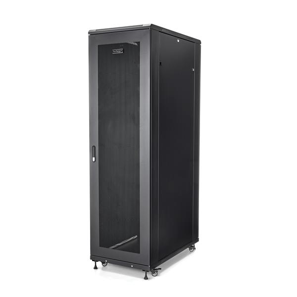 Rack Armario de Equipos de 4 Columnas 42U - Profundidad de 36in - Rack Armario de 19 Pulgadas con Ruedas - Almacenamiento de Tamaño Completo Industrial para Redes