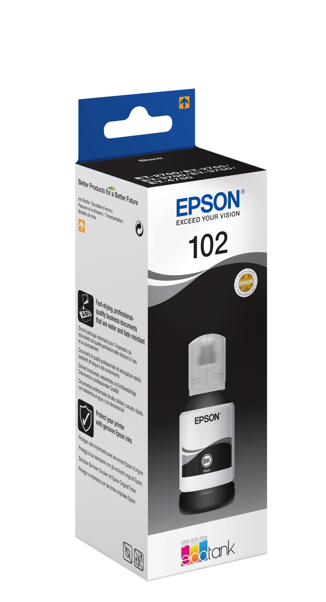 102 EcoTank Pigment Black ink bottle