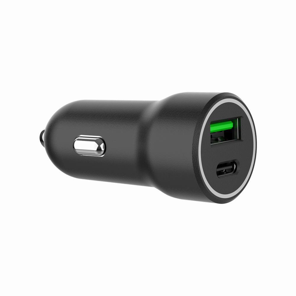 TA-UC-A2PDQC20-CAR-01 cargador de dispositivo móvil Universal Negro Encendedor de cigarrillos Carga rápida Auto