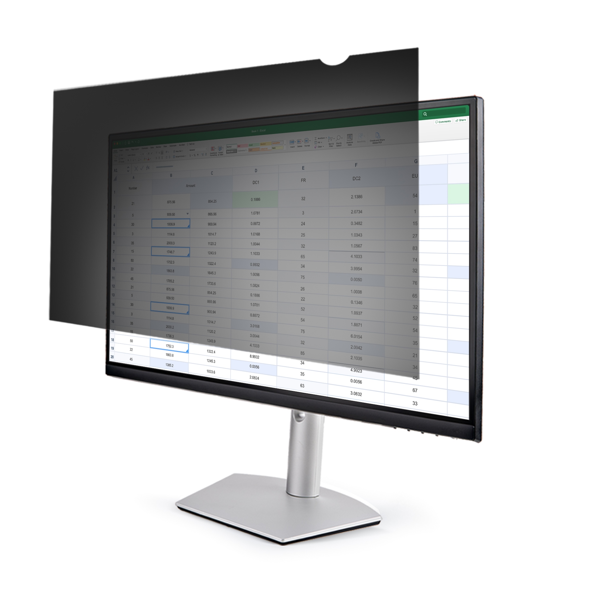 Filtro de Privacidad para Monitores de 23,8 Pulgadas - Pantalla de Privacidad para Reducir la Luz Azul - de Pantalla Ancha 16:9 - Mate/Brillante - Ángulo de Visión de +/-30 Grados