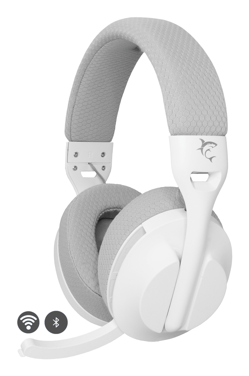 FALCON Auriculares Inalámbrico y alámbrico Diadema Juego USB Tipo C Bluetooth Blanco, Gris
