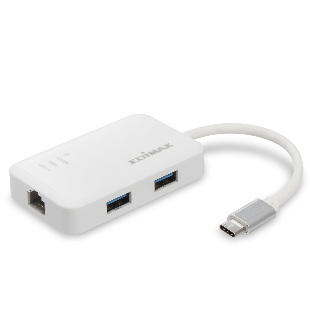 EU-4308 base para portátil y replicador de puertos USB 3.2 Gen 1 (3.1 Gen 1) Type-C Blanco