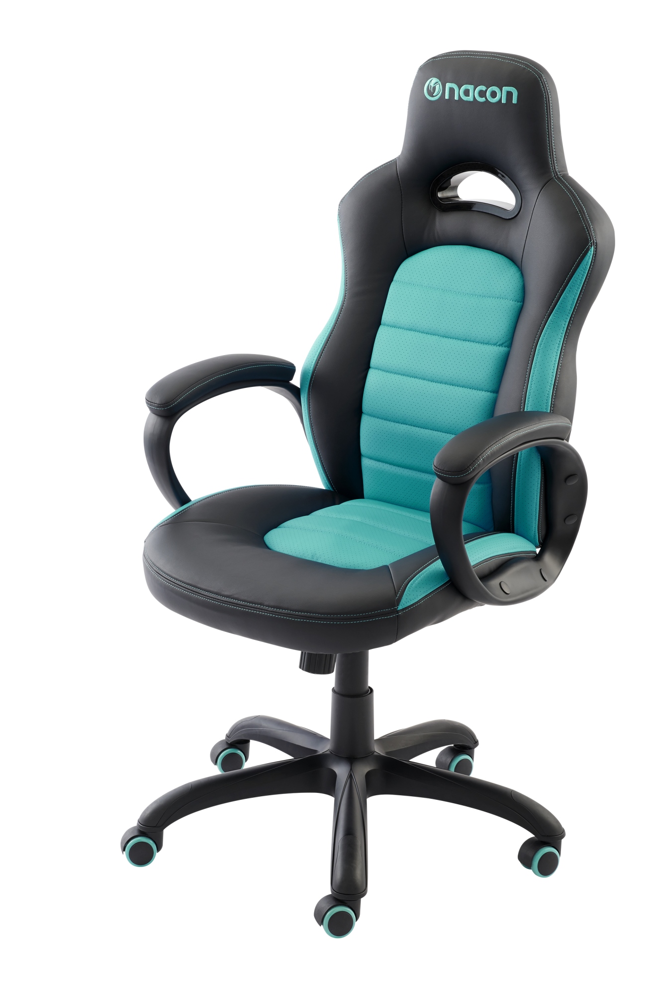 CH-350 Silla para videojuegos universal Asiento acolchado Negro, Turquesa