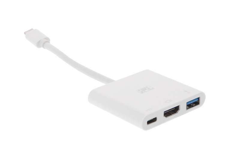 TCHDMI3IN1 base para portátil y replicador de puertos Blanco