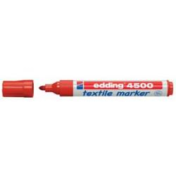 Textielmarker e-4500 marcador permanente Punta redonda Rojo