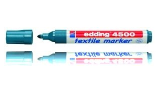 Textielmarker e-4500 marcador permanente Punta redonda Azul