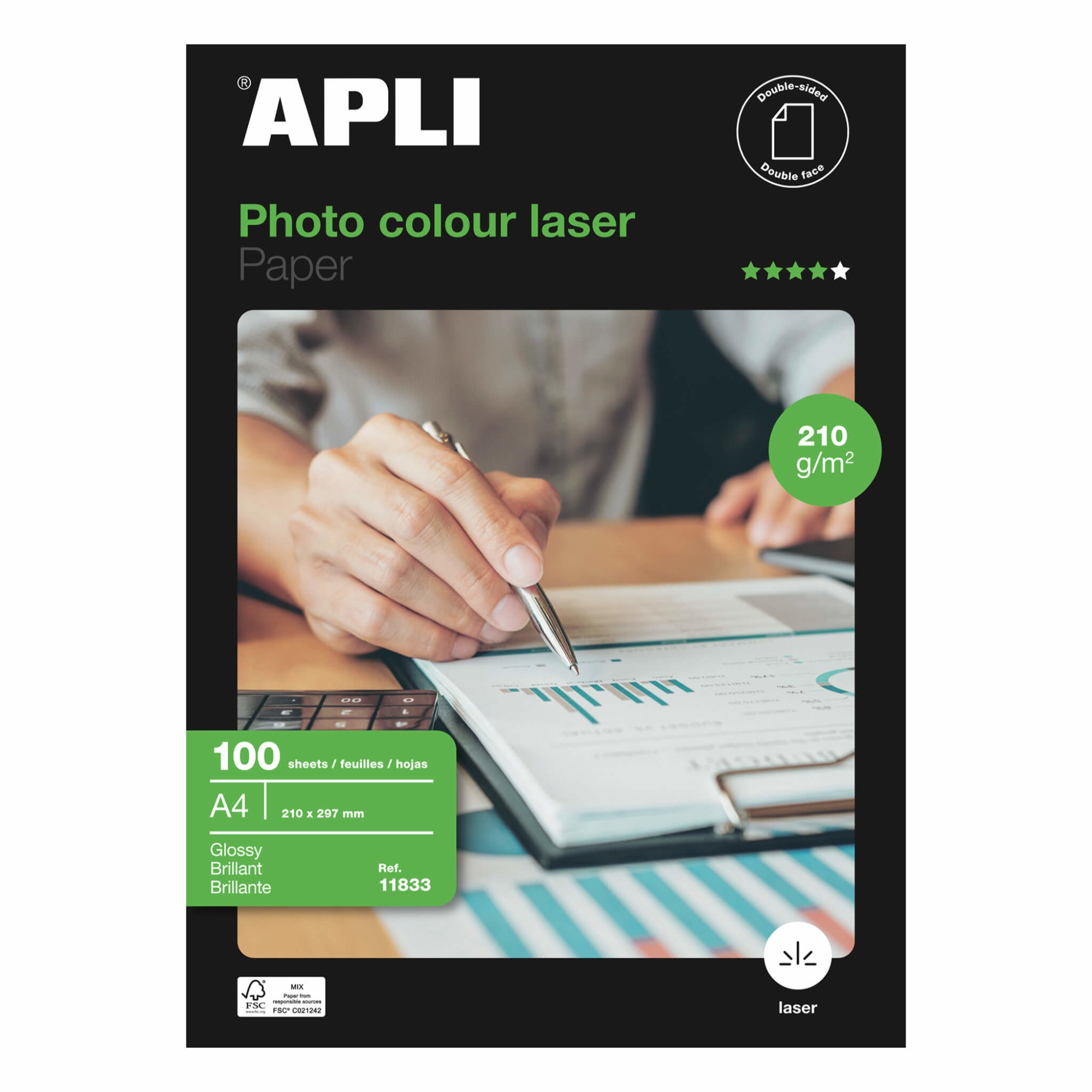 11833 papel fotográfico Blanco Brillo