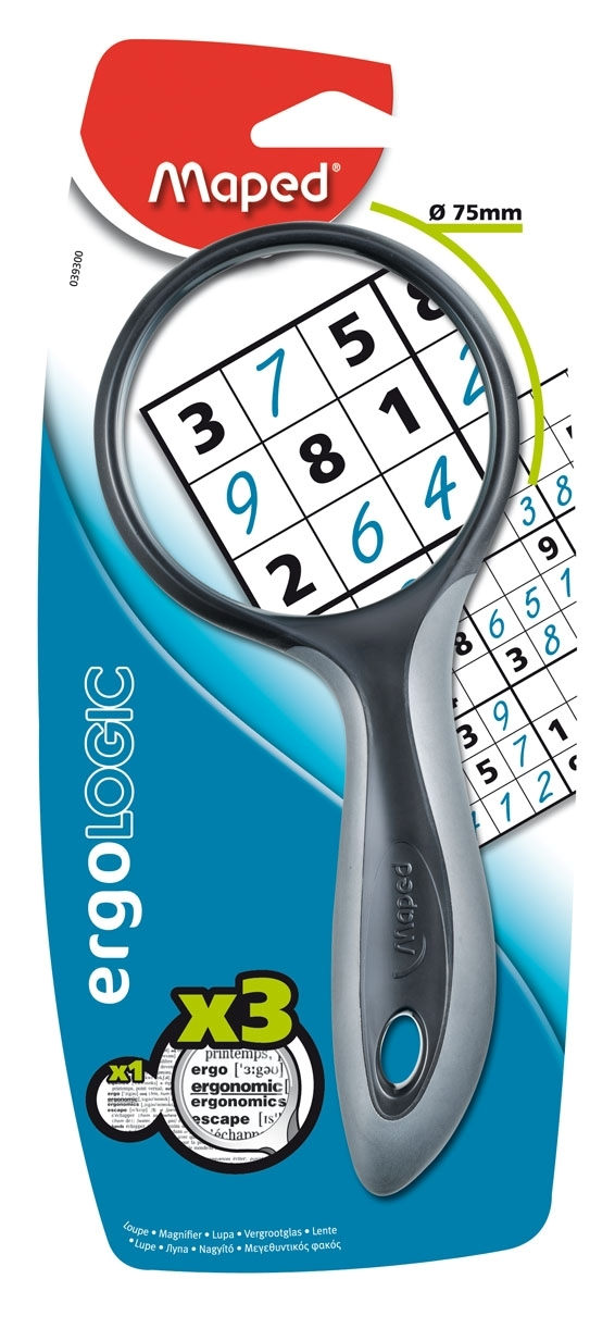 039300 lente de aumento y lupa 3x Marrón, Gris