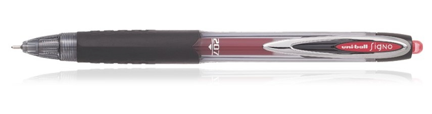 UMN-207 Signo 207RT Bolígrafo de gel de punta retráctil Rojo