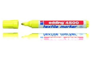 Textielmarker e-4500 marcador permanente Punta redonda Amarillo