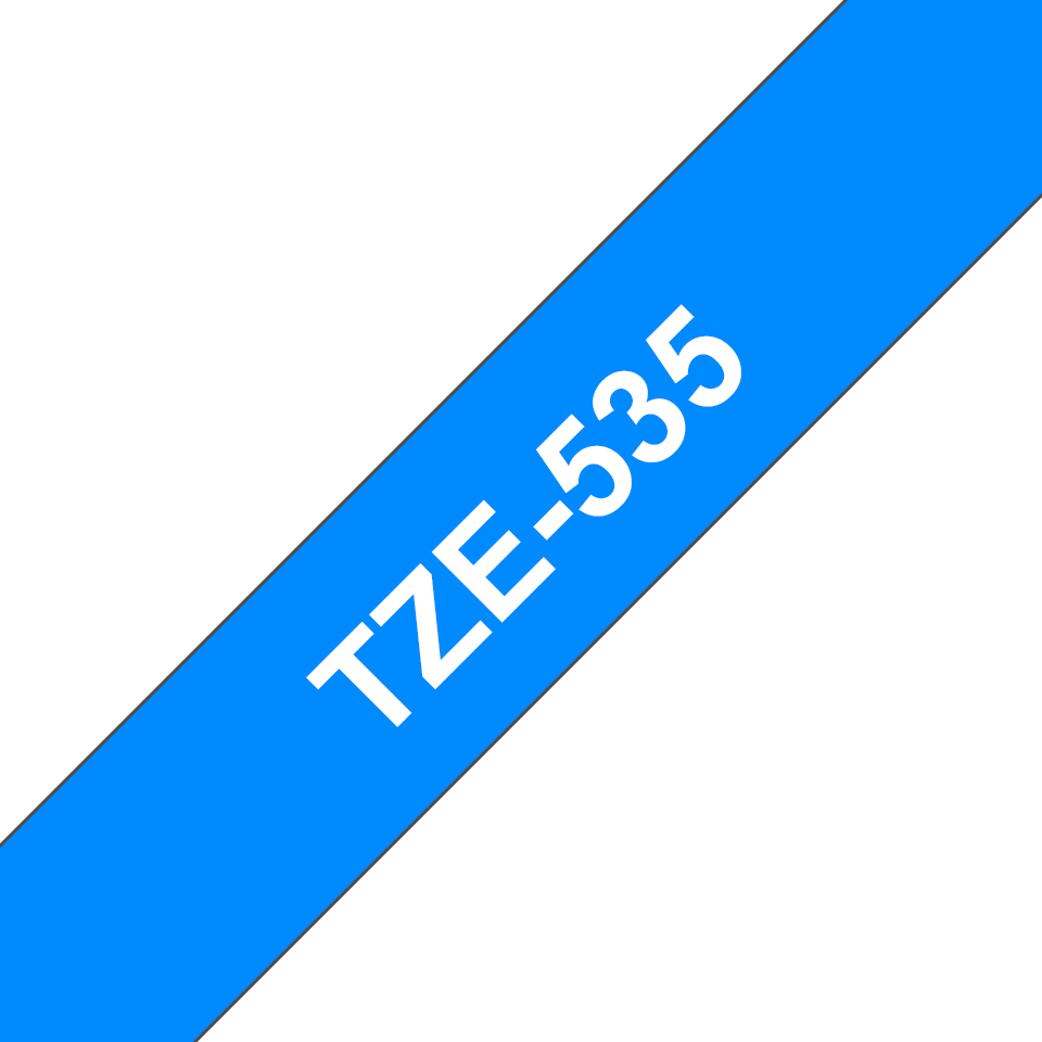 TZE-535 cinta para impresora de etiquetas Blanco sobre azul