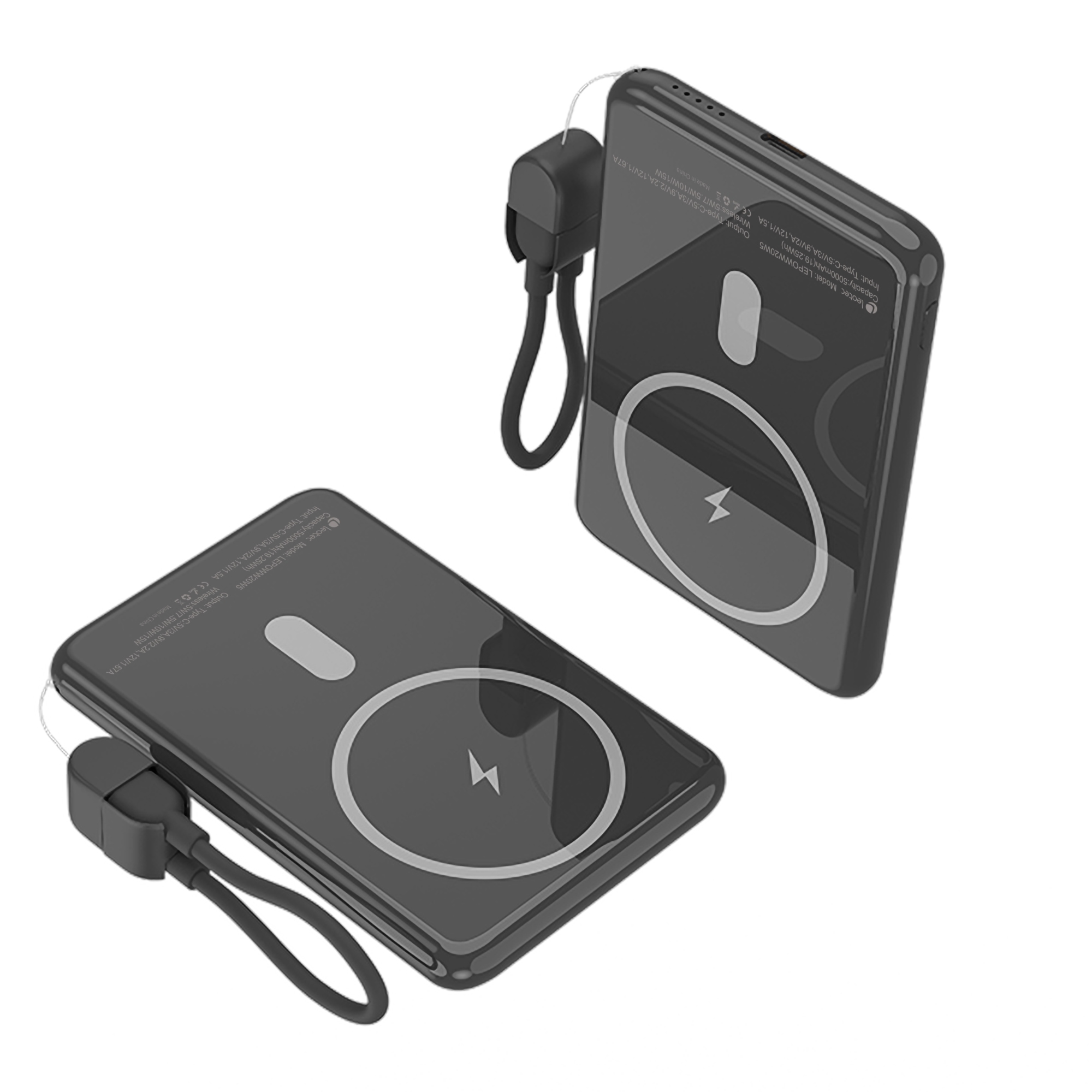 Power Bank inalámbrico 5000mAh 20W Negro