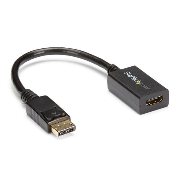 Adaptador DisplayPort a HDMI - Conversor de Vídeo DP 1.2 a HDMI 1080p - Cable Adaptador Pasivo Dongle DP a HDMI para Monitor/TV - con Conector DP con Pestillo