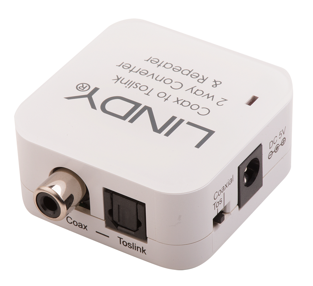 70411 cambiador de género para cable Toslink RCA Blanco