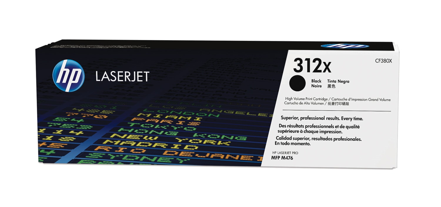 Cartucho de tóner de alta capacidad 312X negro para LaserJet