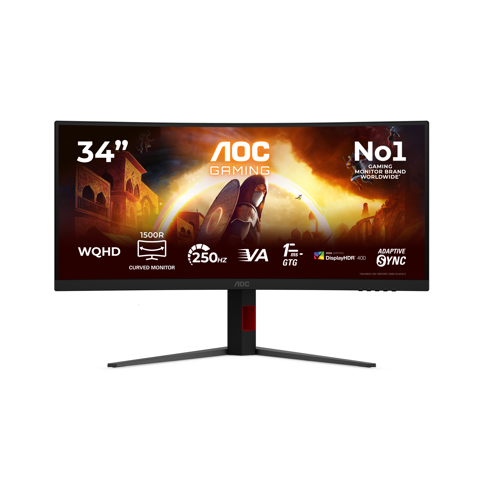 G4 CU34G4ZCA pantalla para PC 86,4 cm (34") 3440 x 1440 Pixeles Wide Quad HD Negro, Rojo