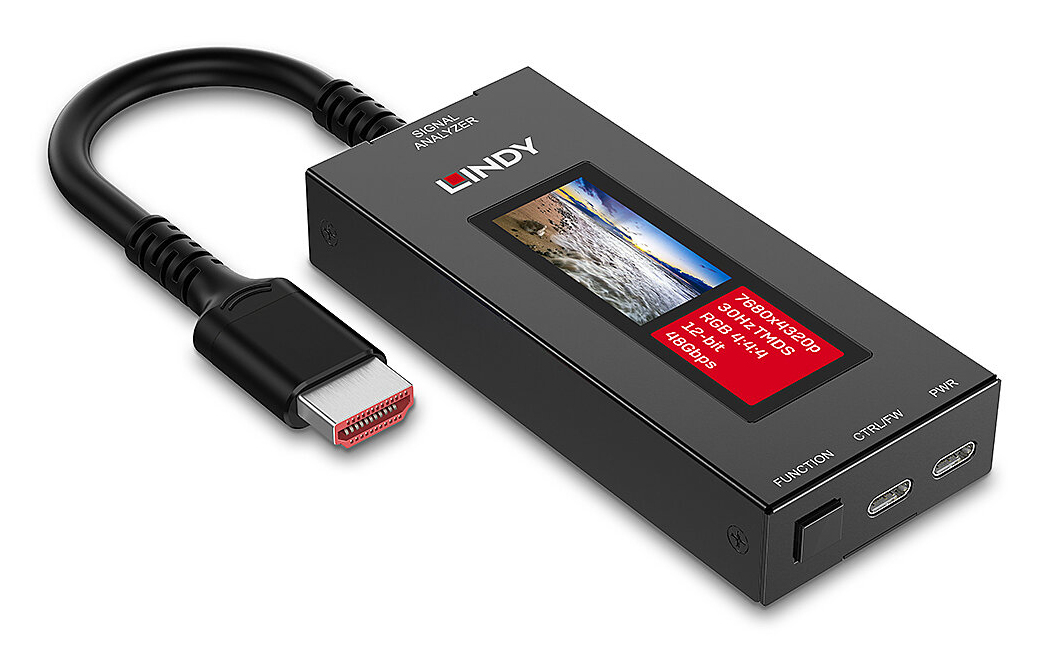 HDMI 8K60 Signal Analyzer Analizador de señales Negro
