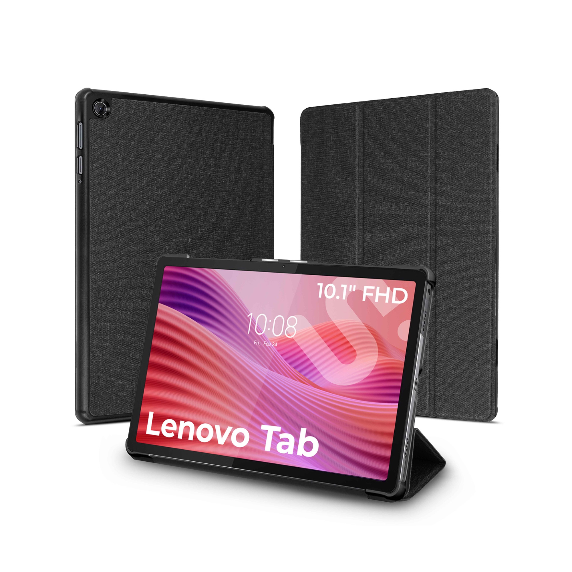 Funda Tablet Shock Case Compatible con Lenovo Tab 2025 Negro 10,1" SmartCover