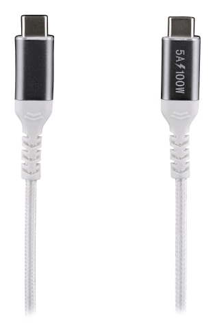 TCUSBC100W cable USB USB 3.2 Gen 1 (3.1 Gen 1) 2 m USB C Aluminio, Blanco