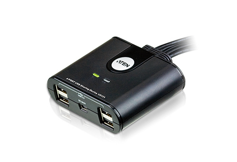 Switch de periféricos USB 2.0 de 4 x 4 puertos
