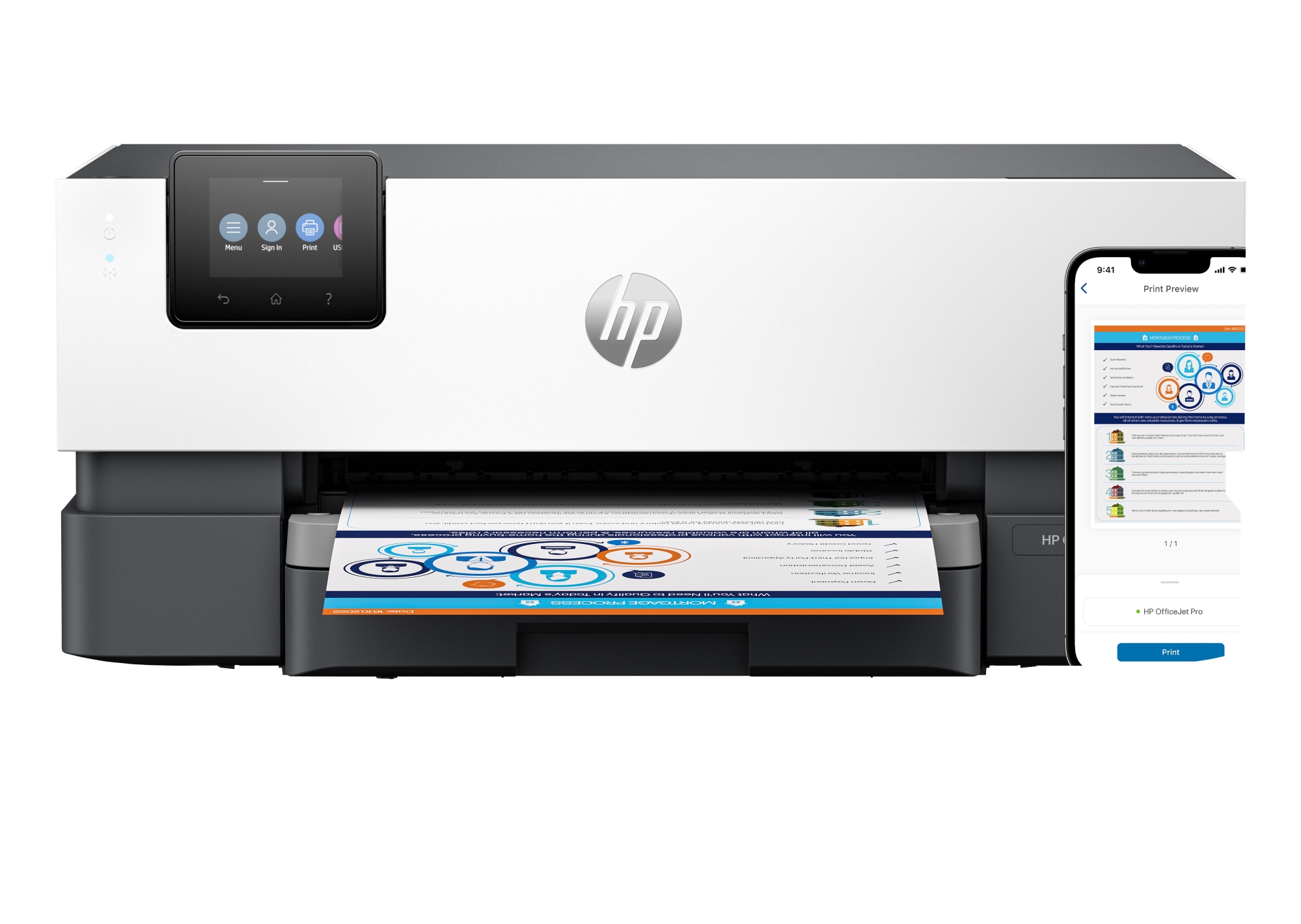 OfficeJet Pro 9110b Inalámbrico Color Impresora, Impresión a doble cara