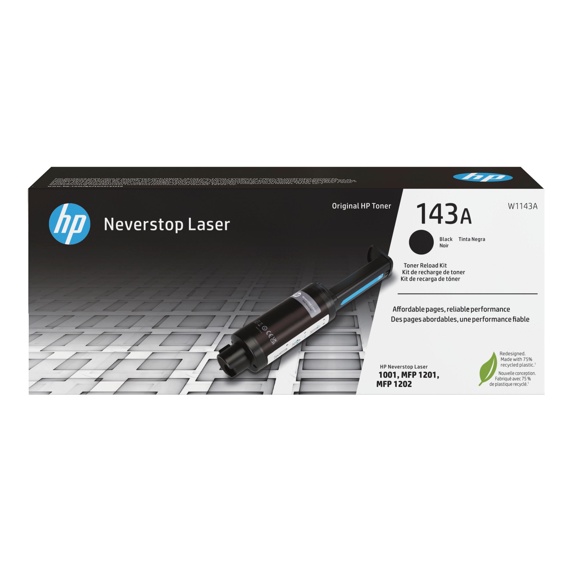 Kit de recarga de tóner Original Neverstop 143A negro