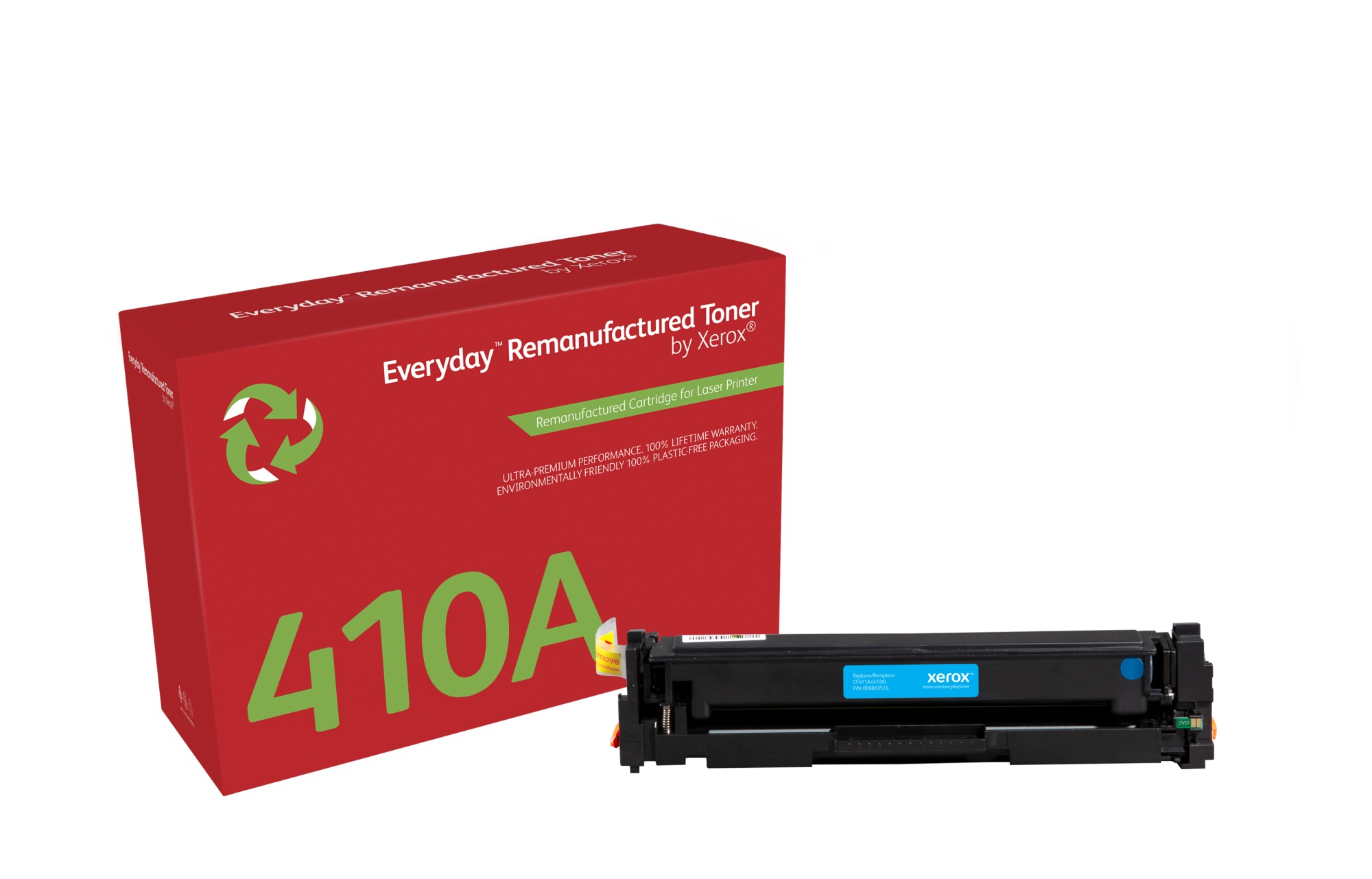 Remanufacturado Everyday Tóner Everyday Cian remanufacturado de Xerox es compatible con HP 410A (CF411A), Capacidad estándar