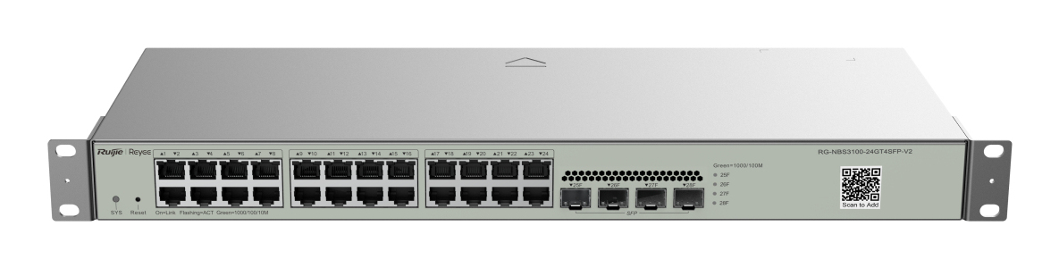 RG-NBS3100-24GT4SFP-V2 switch Gestionado L2 Gigabit Ethernet (10/100/1000) Metálico