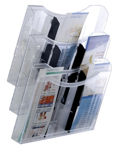 6133 CS TP portacartel y stand de información Portafolletos A4 Poliestireno Transparente