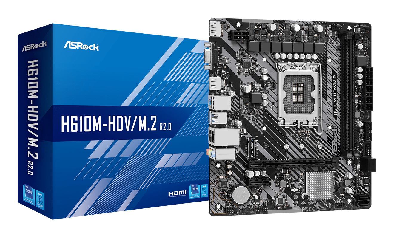 H610M-HDV/M.2 R2.0 Intel H610 LGA 1700 micro ATX