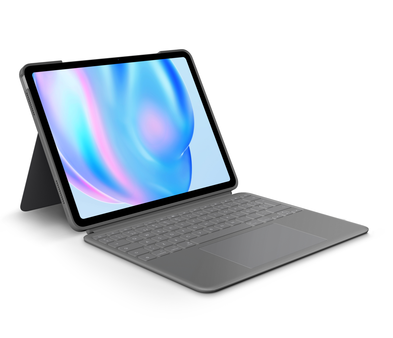 Combo Touch, Funda con Teclado, iPad Air 13 Pulgadas (M2)(2024) - Teclado retroiluminado extraíble con Soporte abatible, Escritura cómoda, Modo Multiuso, Disposición QWERTY Español - Gris